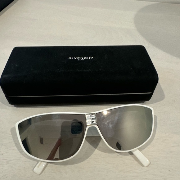 Givenchy Accessories - Givenchy White Mirrored Sunglasses